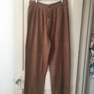 J Morgan Puett Pants, Wide Leg, Raw Washed Silk